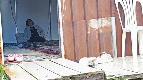 Hatay'da Heyelan Sonrası Acılı Anne
