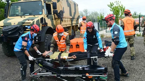 Tekirdağ'da Gerçekçi Arama Kurtarma Tatbikatı