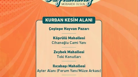 Efeler'de Kurban Kesim Noktaları Belirlendi