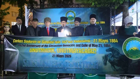 Çerkes Soykırımı'nın 162. Yılı Anıldı