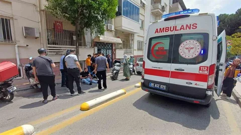 Aydın'da Otomobil ve Motosiklet Çarpıştı