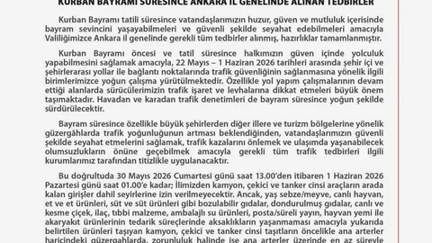 Ankara'da Bayramda Güvenlik Önlemleri Artıyor