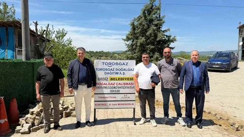 Gediz'de Doğalgaz Çalışmaları Başladı