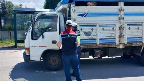 Bolu'da Kurbanlık Araç Denetimi