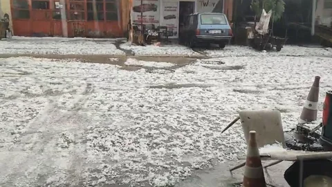 Adıyaman'da Dolu Yağışı Etkili Oldu