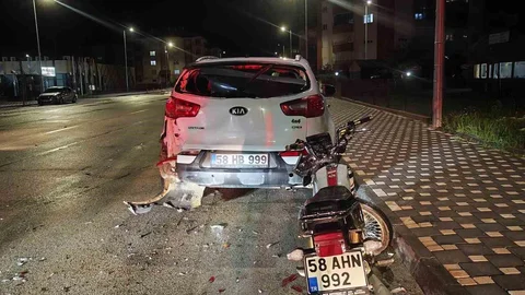 Sivas'ta Motosiklet Kazası