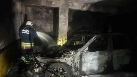 Ordu'da Otopark Yangını Meydana Geldi