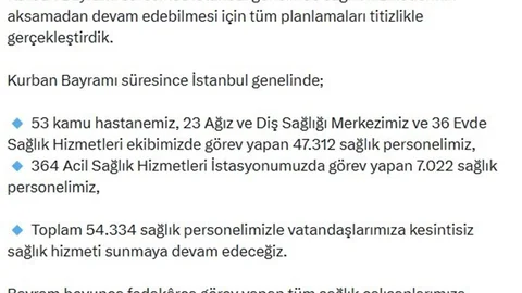 İstanbul'da Bayramda 54 Bin Personel Görev Yapacak