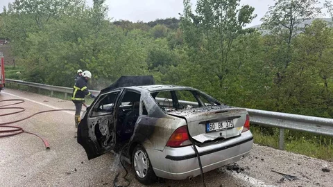 Tokat’ta Otomobil Yangını Yaşandı