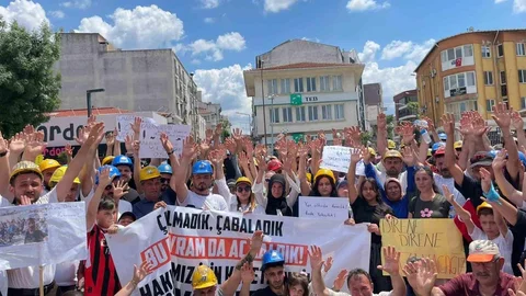 Edirne'de Madenciler Aileleriyle Yürüdü