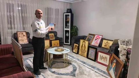 Bursa'da Güvenlik Görevlisi Sanat Atölyesi Kurdu