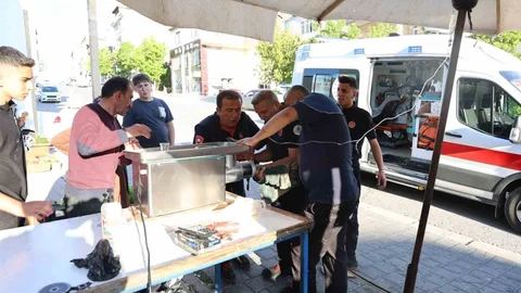 Nevşehir'de Kıyma Makinesine Sıkışma Olayı