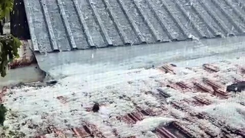 Çorum'da Sağanak ve Dolu Yağışı