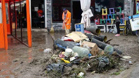 Ordu’da Sağanak Yağış Etkili Oldu