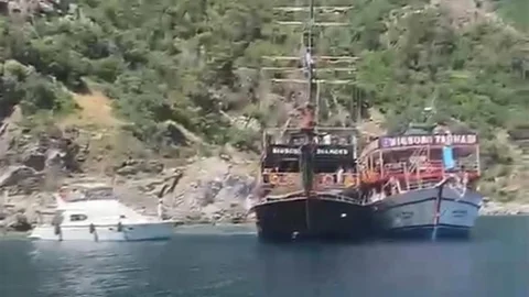 Muğla'da Gezi Teknesi Tahliye Görüntüleri Ortaya Çıktı