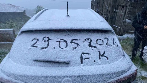 Kastamonu'da Mayıs Ayında Kar Yağışı Görüldü