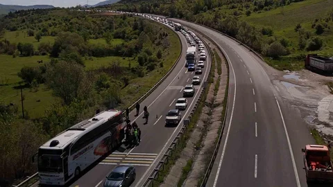 Kemikli Rampaları'nda Bayram Dönüşü Yoğunluğu