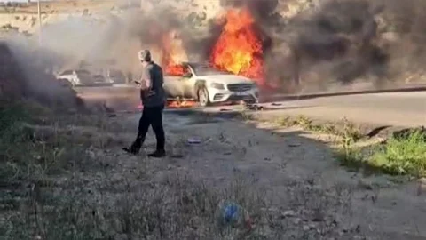 Gaziantep'te Lüks Otomobil Yandı