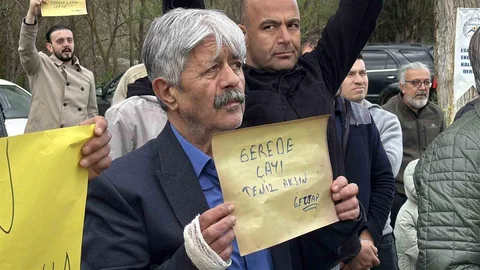 Bolu'da Gerede Çayı Kirliliği Protesto Edildi