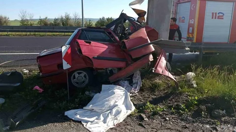 Bolu'da Otomobil Kaza Yaptı