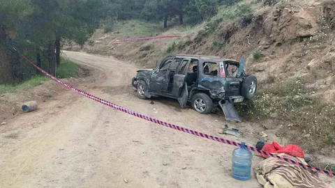 Kontrolden Çıkan Cip Uçurumdan Düştü