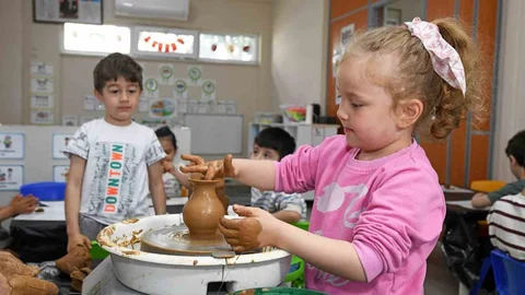Osmangazi'de Çocuklar Toprağa Şekil Verdi