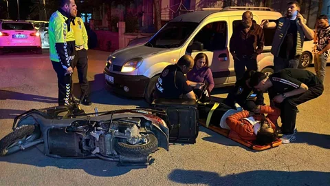 Aksaray'da Motokurye Kazası
