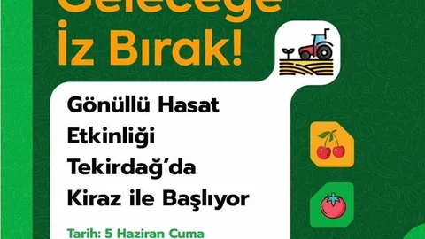 Tekirdağ’da Gönüllü Hasat Etkinliği Başlıyor