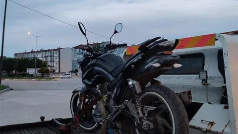 Edirne’de Motosiklete Yüksek Ceza Kesildi