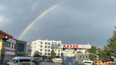 Yağmur Sonrası Gökkuşağı Görüntüleri