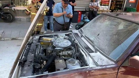 Isparta'da Tofaş Aracın Motorunda Yangın Çıktı
