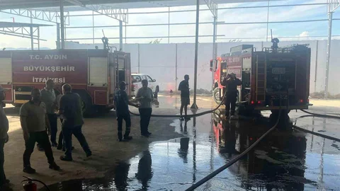Aydın'da Fabrikada Yangın Çıktı