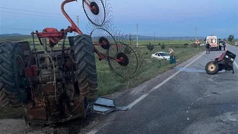 Afyonkarahisar'da Traktör Kazası