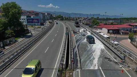 Trabzon'da Viyadük Yıkım Çalışmaları Başladı