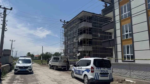 Konya'da İnşaatta Elektrik Çarpması