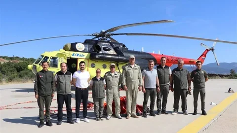 Yatağan'da Yangın Söndürme Helikopteri Hizmete Girdi