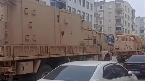 Sinop’ta Askeri Sevkiyat Anları Görüntülendi