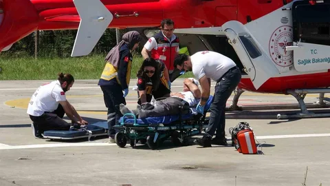 Samsun'a Kalp Krizi Hastası Helikopterle Sevk Edildi