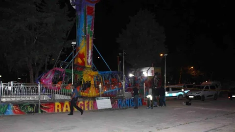Amasya'da Lunaparkta Kaza