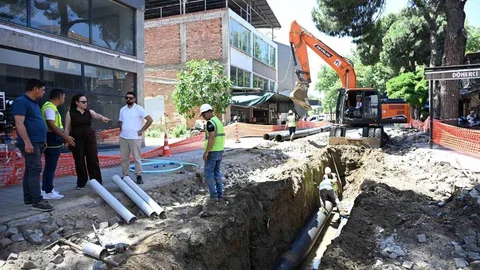 Salihli'de Altyapı Çalışmaları Başladı