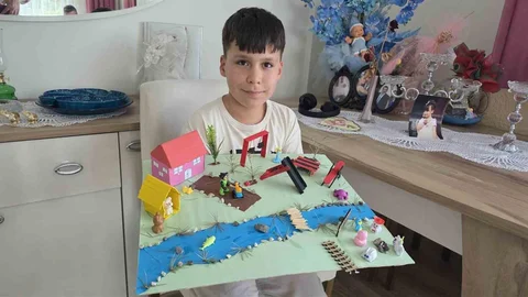 Kütahya'da Öğrenciden Doğal Yaşam Maketi