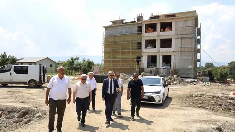 Düzce'de İlkokul İnşaatı İncelendi