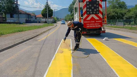 Düzce'de Kasis Boyama Çalışması Tamamlandı