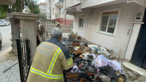 Karaman'da Bahçedeki Yangın Paniğe Neden Oldu