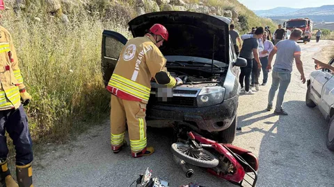 Manisa Kula'da Motosiklet Kazası