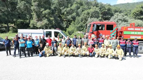 Manisa'da Orman Yangını Tatbikatı Gerçekleştirildi