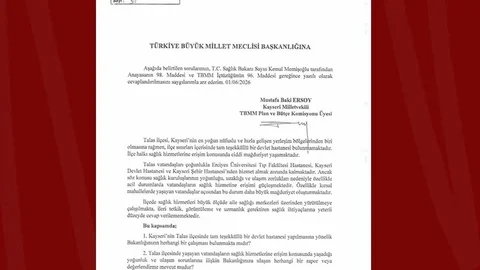 Kayseri'de Talas Hastanesi Talebi