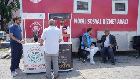 Mobil Sosyal Hizmet Aracı Samsun’da Hizmette