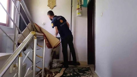 Van'da Evde Yangın Çıktı
