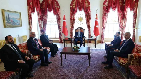 Cumhurbaşkanı Erdoğan, Patriği Kabul Etti